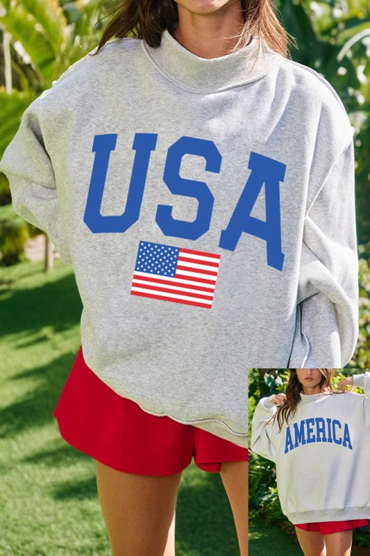Double sided mock neck